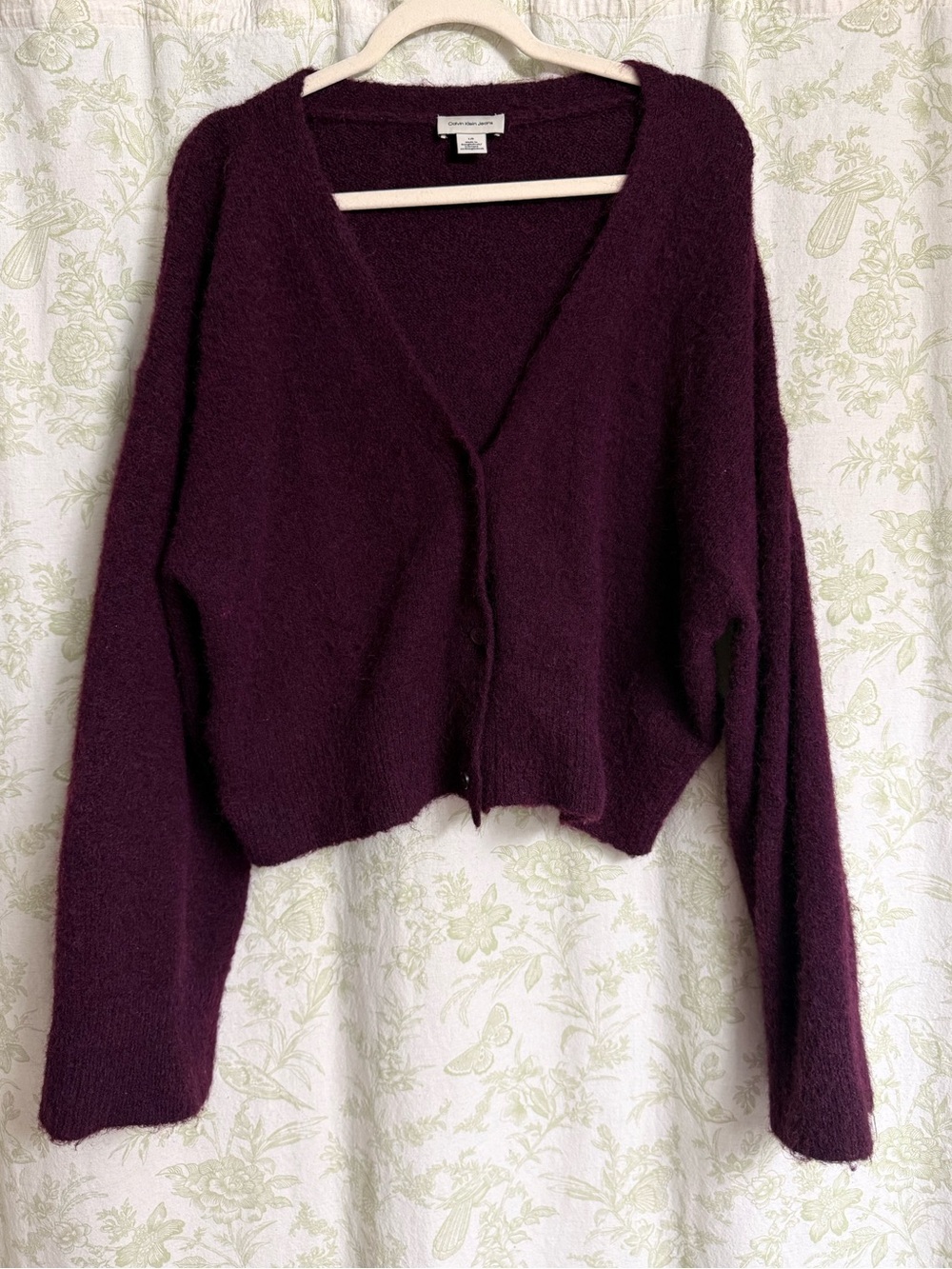 Calvin Klein Burgundy Cardigan